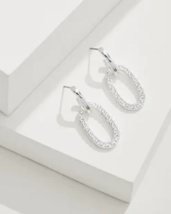 Tommy Bahama Sanibel Island Crystal Link Drop Earrings-Women Jewelry