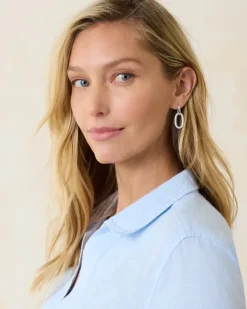 Tommy Bahama Sanibel Island Crystal Link Drop Earrings-Women Jewelry