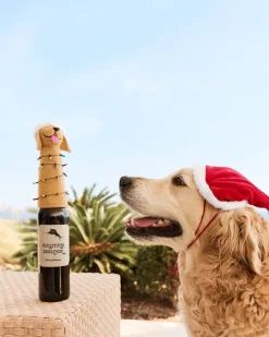 Tommy Bahama Santa & Retriever Bottle Topper Set- Drinkware & Bar