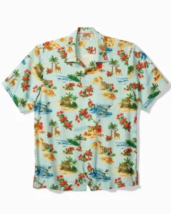 Tommy Bahama Santa Shores Silk Camp Shirt- Shirts