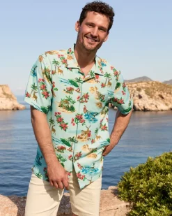 Tommy Bahama Santa Shores Silk Camp Shirt- Shirts