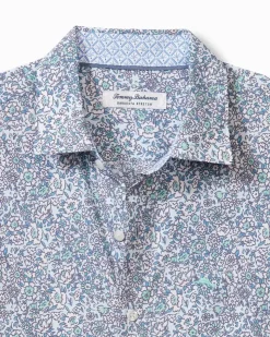 Tommy Bahama Sarasota Stretch Blue Flora IslandZone® Shirt- Shirts