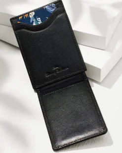 Tommy Bahama Scotchgrain Leather Magnetic Front Pocket Wallet- Wallets & Tech Accessories