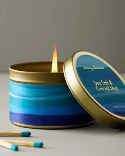 Tommy Bahama Sea Salt and Coastal Mist 6-oz. Tin Candle- Candles & Diffusers