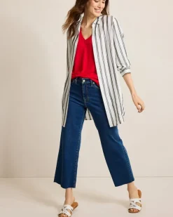 Tommy Bahama Shimmer Stripe Beach Shirt-Women Beach Coverups