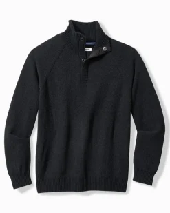 Tommy Bahama Shoreline Surfcomber Snap-Mock Sweater- Sweaters