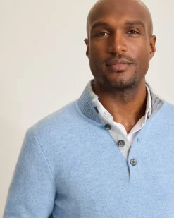 Tommy Bahama Soft Sands Cashmere Button-Mock Sweater- Sweaters
