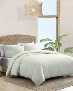 Tommy Bahama Solid Basketweave 3-Piece King Comforter Set- Comforters & Duvets