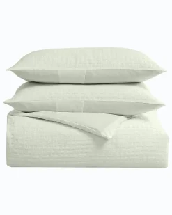 Tommy Bahama Solid Basketweave 3-Piece King Comforter Set- Comforters & Duvets