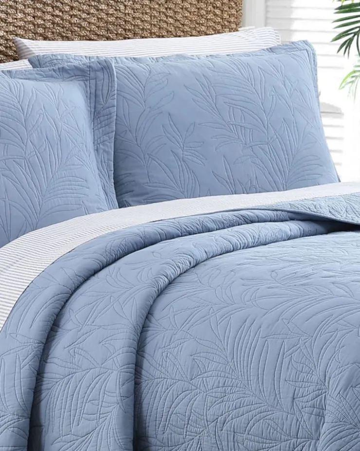 Tommy Bahama Solid Costa Sera King Quilt- Quilts & Blankets