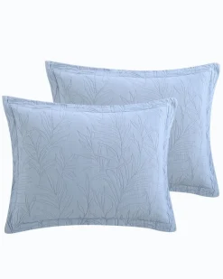 Tommy Bahama Solid Costa Sera 2-Piece Standard Quilted Sham Set- Pillows & Shams