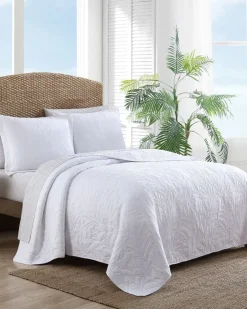 Tommy Bahama Solid Costa Sera 2-Piece Standard Quilted Sham Set- Pillows & Shams