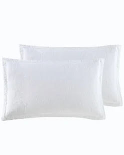 Tommy Bahama Solid Costa Sera 2-Piece Standard Quilted Sham Set- Pillows & Shams