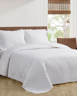 Tommy Bahama Solid King Quilt/Sham Set- Quilts & Blankets