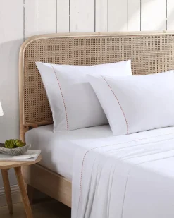 Tommy Bahama Solid 4-Piece Queen Sheet Set - Orange- Sheet Sets & Bedskirts