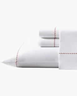 Tommy Bahama Solid 4-Piece Queen Sheet Set - Orange- Sheet Sets & Bedskirts