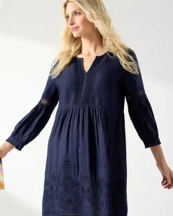 Tommy Bahama St. Lucia Linen-Blend Coverup Dress-Women Beach Coverups|Dresses