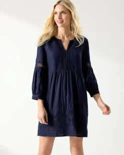 Tommy Bahama St. Lucia Linen-Blend Coverup Dress-Women Beach Coverups|Dresses