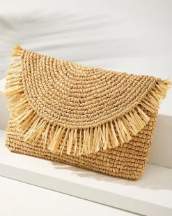 Tommy Bahama Sunburst Raffia Clutch-Women Handbags & Clutches