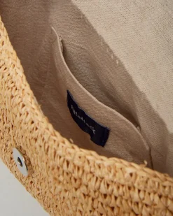 Tommy Bahama Sunburst Raffia Clutch-Women Handbags & Clutches
