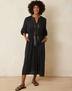 Tommy Bahama Sunlace Coverup Shirt Dress-Women Beach Coverups