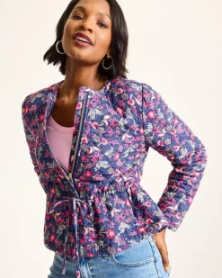 Tommy Bahama Sweeping Floral Quilted Jacket-Women Jackets
