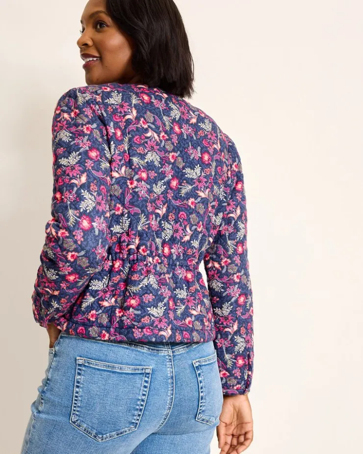 Tommy Bahama Sweeping Floral Quilted Jacket-Women Jackets