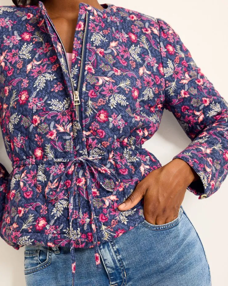 Tommy Bahama Sweeping Floral Quilted Jacket-Women Jackets