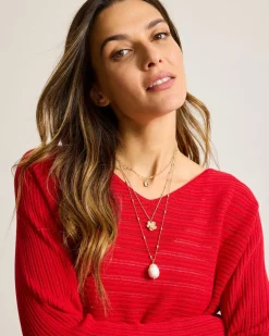 Tommy Bahama Tidal Treasure Floral Charm Layered Necklace-Women Jewelry