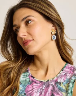 Tommy Bahama Tidal Treasure Floral Statement Drop Earrings-Women Jewelry