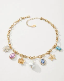 Tommy Bahama Tidal Treasure Multi-Charm Statement Necklace-Women Jewelry