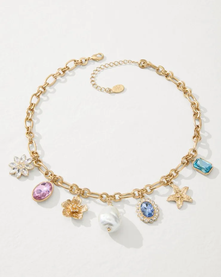 Tommy Bahama Tidal Treasure Multi-Charm Statement Necklace-Women Jewelry