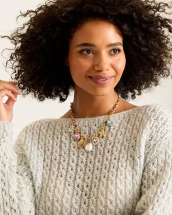 Tommy Bahama Tidal Treasure Multi-Charm Statement Necklace-Women Jewelry