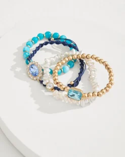 Tommy Bahama Tidal Treasure Pearl and Semi-Precious Stone Bracelet Set-Women Jewelry
