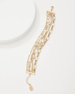Tommy Bahama Tidal Treasure Pearl and Chain Layered Bracelet-Women Jewelry