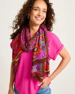 Tommy Bahama Tile Patch Wrap Scarf-Women Scarves & Wraps