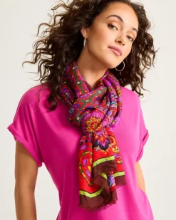 Tommy Bahama Tile Patch Wrap Scarf-Women Scarves & Wraps