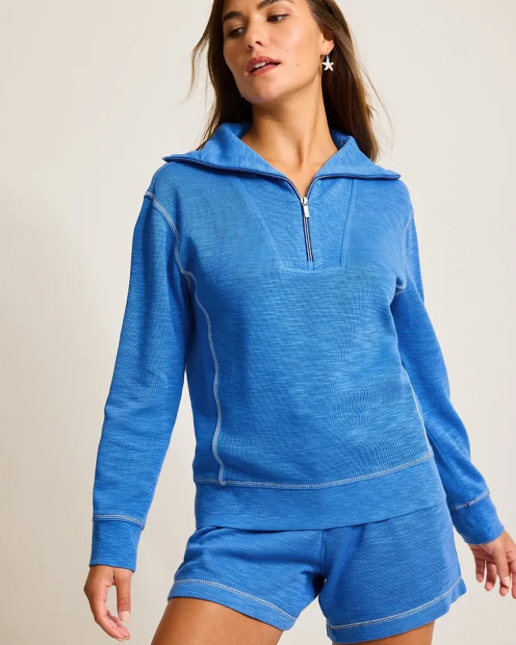 Tommy Bahama Tobago Bay Half-Zip Sweatshirt-Women Loungewear|Jackets