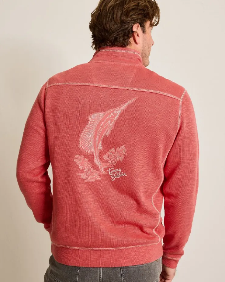 Tommy Bahama Tobago Bay Marlin Splash Half-Zip Sweatshirt- Sweatshirts