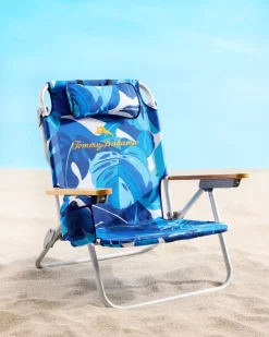 Tommy Bahama Blue Monstera Deluxe Backpack Beach Chair- Outdoor Chairs|Beach Chairs