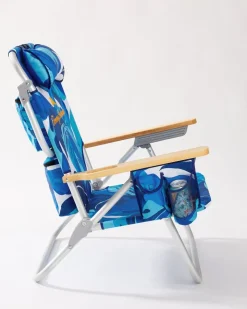 Tommy Bahama Blue Monstera Deluxe Backpack Beach Chair- Outdoor Chairs|Beach Chairs