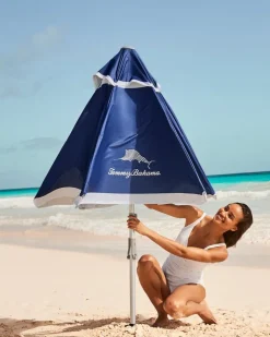 Tommy Bahama Easy-Set-Up Umbrella with ANCHORX™- Umbrellas & Coolers