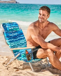 Tommy Bahama Malachite Print Deluxe Backpack Beach Chair- Outdoor Chairs|Beach Chairs