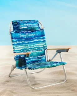 Tommy Bahama Malachite Print Deluxe Backpack Beach Chair- Outdoor Chairs|Beach Chairs
