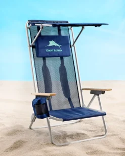 Tommy Bahama Mesh Beach Chair With Shade- Outdoor Chairs|Beach Chairs