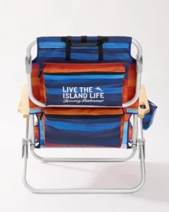 Tommy Bahama Sunset Stripe Deluxe Backpack Beach Chair- Outdoor Chairs|Beach Chairs