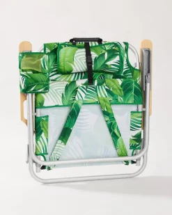 Tommy Bahama Tropical Fronds Deluxe Backpack Beach Chair- Outdoor Chairs|Beach Chairs