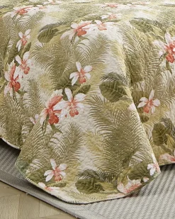 Tommy Bahama Tropical Orchid 3-Piece Full/Queen Quilt Set- Quilts & Blankets