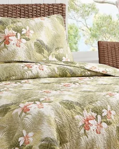 Tommy Bahama Tropical Orchid 3-Piece King Quilt Set- Quilts & Blankets
