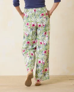 Tommy Bahama Two Palms Coastal Palms High-Rise Linen Easy Pants-Women Pants & Crops